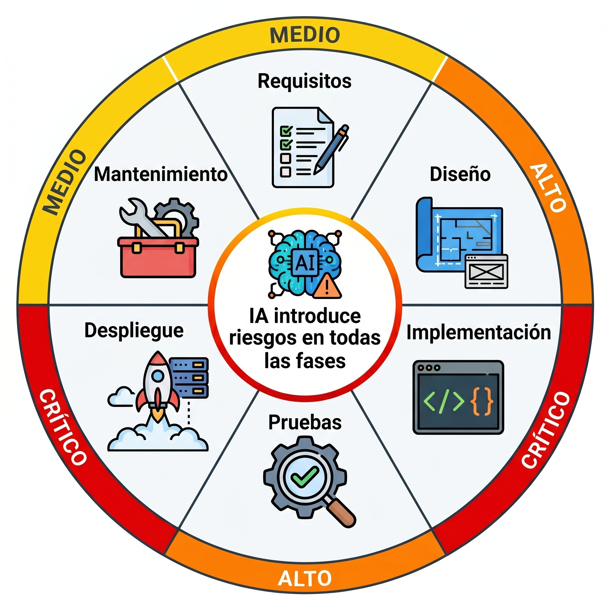 Mapa de riesgos IA por fase del SDLC